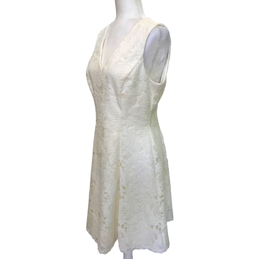 White House Black Market Lace Fit & Flare Dress - 10 - Picture 7 of 15